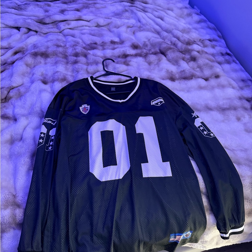 Black and White Mesh Jersey with Number 01
